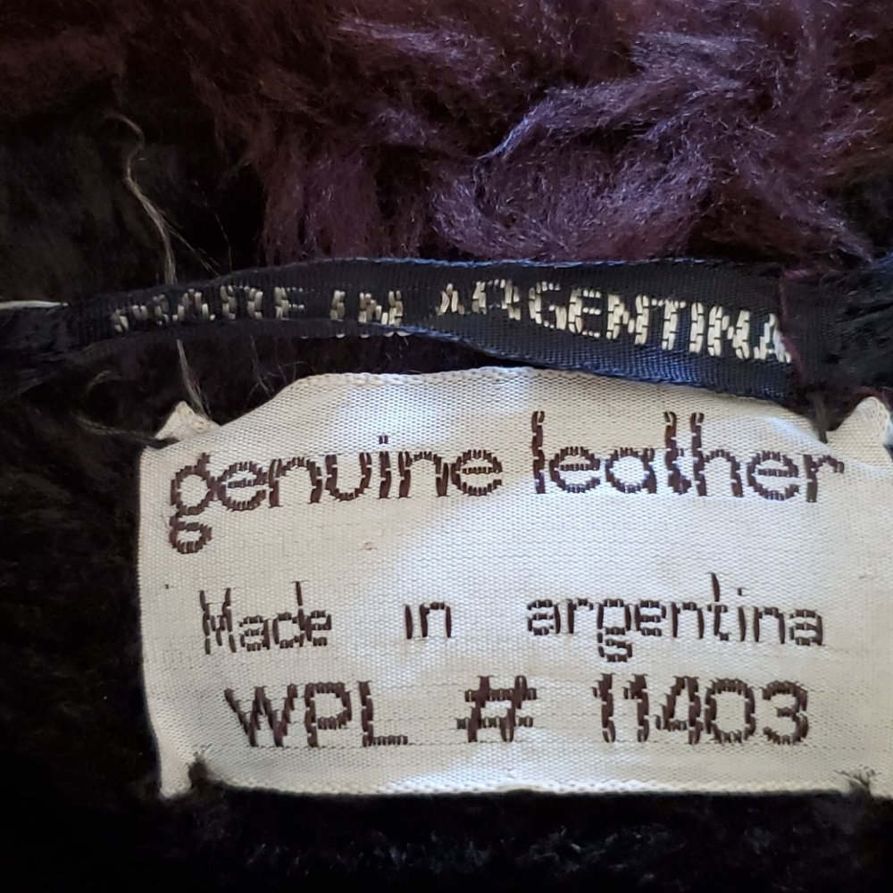 Rare Genuine Leather Made in Argentina Vintage Suede Coat with WPL# - Picture 11 of 15